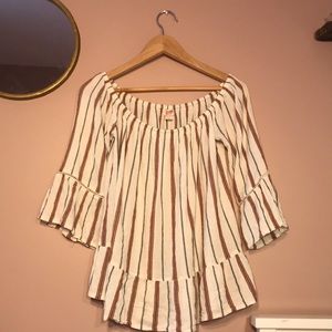 Mossimo off the shoulder, striped top